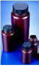 amber wide mouth plastic HDPE bottle