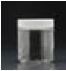 clear glass short straight sided wide mouth jar